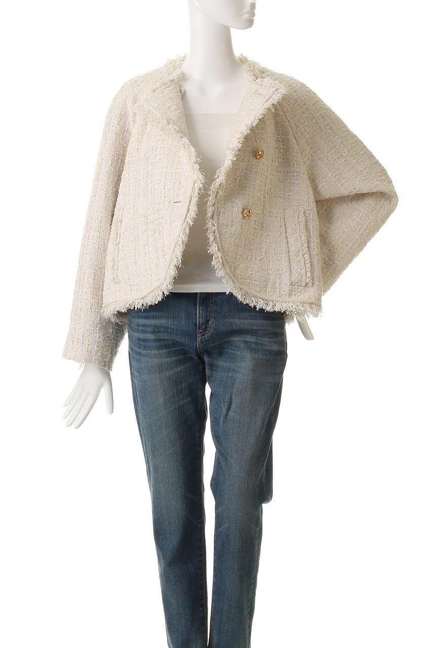 【ミュベール/MUVEIL】のラウンドヘムツイードジャケット 人気、トレンドファッション・服の通販 founy(ファニー) 　ファッション　Fashion　レディースファッション　Fashion for Women　アウター　Coat / Outerwear Collection　レディースジャケット・軽アウター　Jackets　2026年　2026　ジャケット　Jacket, Outerwear　スタンド　Stand Collar, Upright Stand　ツイード　Twill, Twill Weave　フリンジ　Fringe, Tassel　ベロア　Velour, Soft Velvet　夏　Summer　春　Spring　S/S・春夏　SS, Spring/Summer, Warm Season　other-8|ID: prp329100004808647 ipo3291000000035483276