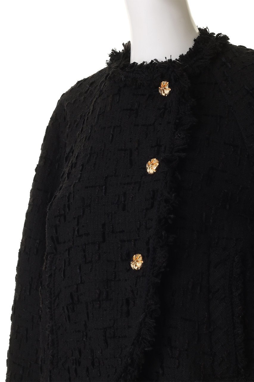 【ミュベール/MUVEIL】のラウンドヘムツイードジャケット 人気、トレンドファッション・服の通販 founy(ファニー) 　ファッション　Fashion　レディースファッション　Fashion for Women　アウター　Coat / Outerwear Collection　レディースジャケット・軽アウター　Jackets　ジャケット　Jacket, Outerwear　スタンド　Stand Collar, Upright Stand　ツイード　Twill, Twill Weave　フリンジ　Fringe, Tassel　ベロア　Velour, Soft Velvet　other-5|ID: prp329100004808647 ipo3291000000036173410