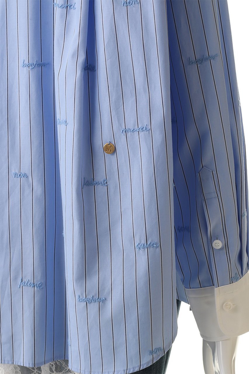 【ミュベール/MUVEIL】のレター刺しゅうシャツブラウス 人気、トレンドファッション・服の通販 founy(ファニー) ファッション Fashion レディースファッション Fashion for Women トップス・カットソー Cut & Sew Tops シャツ・ブラウス・オフィスカジュアル Elegant Blouses & Button-Ups 2026年 2026 おすすめ Recommended / Our Picks カフス Cuff Design クラシカル Classical, Vintage-Inspired ジャケット Jacket, Outerwear スリーブ Sleeve, Long Sleeve / Short Sleeve レース Lace, Lace Fabric ロング Long, Long-Length 夏 Summer 春 Spring S/S・春夏 SS, Spring/Summer, Warm Season other-7|ID: prp329100004808648 ipo3291000000034897067