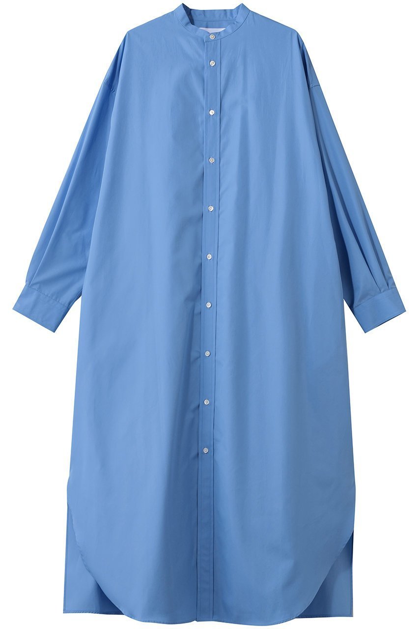 【グラフペーパー/Graphpaper】のHigh Count Broad Oversized Band Collar Shirt Dress インテリア・キッズ・メンズ・レディースファッション・服の通販 founy(ファニー) 　ファッション　Fashion　レディースファッション　Fashion for Women　ワンピース　Dresses　フォーマル・パーティードレス・結婚式用ドレス　Elegant & Casual Dresses　チュニック　Tunic Tops & Dresses　2026年　2026　スリット　Slit, Slit Detail　チュニック　Tunic, Long Top　ドレス　Dress, One-Piece　ロング　Long, Long-Length　夏　Summer　春　Spring　S/S・春夏　SS, Spring/Summer, Warm Season　羽織　Haori, Light Jacket　BLUE|ID: prp329100004808651 ipo3291000000034897083