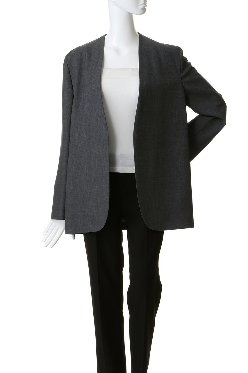 【エイトン/ATON】のウール トロピカル ノーカラー ジャケット 人気、トレンドファッション・服の通販 founy(ファニー) 　ファッション　Fashion　レディースファッション　Fashion for Women　アウター　Coat / Outerwear Collection　レディースジャケット・軽アウター　Jackets　ノーカラージャケット / シンプル上品コーデ　Collarless Jackets　ジャケット　Jacket, Outerwear　ポケット　Pocket, Pocket Detail　other-2|ID: prp329100004808654 ipo3291000000036159100