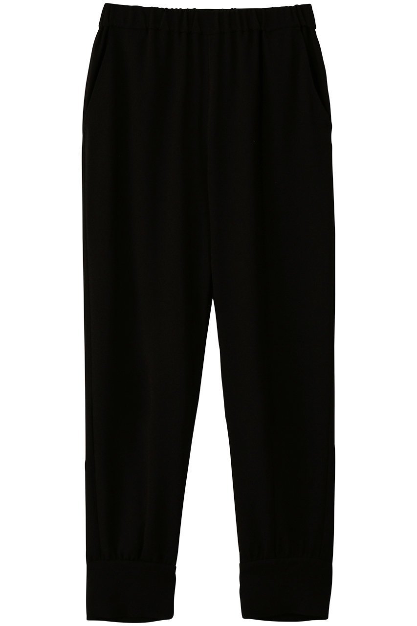 【プレインピープル/PLAIN PEOPLE】のバックサテンジョーゼットジョガーパンツ インテリア・キッズ・メンズ・レディースファッション・服の通販 founy(ファニー) 　ファッション　Fashion　レディースファッション　Fashion for Women　パンツ　Pants & Trousers　バッグ　Bags　スポーティ　Sporty, Casual Athletic　ドレス　Dress, One-Piece　ベーシック　Basic, Essential　リラックス　Relax, Relaxed Fit　エレガント 上品　Elegant　ブラック|ID: prp329100004808675 ipo3291000000035975789