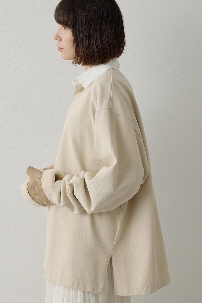 【ウィムガゼット/Whim Gazette】の刺繍ラガーシャツ 人気、トレンドファッション・服の通販 founy(ファニー) 　ファッション　Fashion　レディースファッション　Fashion for Women　トップス・カットソー　Cut & Sew Tops　シャツ・ブラウス・オフィスカジュアル　Elegant Blouses & Button-Ups　ロングTシャツ・Tシャツ　Longline T-Shirts & Tees　カットソー・ベーシックTシャツ　Cut-and-Sewn Tops / Stretch Tees & Basics　クラシカル　Classical, Vintage-Inspired　シンプル　Simple, Minimal　スポーティ　Sporty, Casual Athletic　スリーブ　Sleeve, Long Sleeve / Short Sleeve　ボトム　Bottoms, Lower Wear　ロング　Long, Long-Length　エレガント 上品　Elegant　other-2|ID: prp329100004808685 ipo3291000000035975834