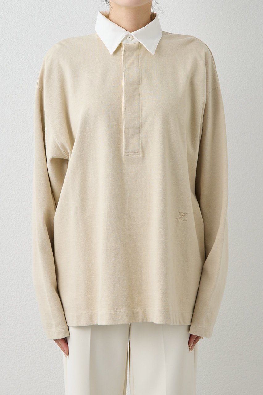 【ウィムガゼット/Whim Gazette】の刺繍ラガーシャツ 人気、トレンドファッション・服の通販 founy(ファニー) 　ファッション　Fashion　レディースファッション　Fashion for Women　トップス・カットソー　Cut & Sew Tops　シャツ・ブラウス・オフィスカジュアル　Elegant Blouses & Button-Ups　ロングTシャツ・Tシャツ　Longline T-Shirts & Tees　カットソー・ベーシックTシャツ　Cut-and-Sewn Tops / Stretch Tees & Basics　クラシカル　Classical, Vintage-Inspired　シンプル　Simple, Minimal　スポーティ　Sporty, Casual Athletic　スリーブ　Sleeve, Long Sleeve / Short Sleeve　ボトム　Bottoms, Lower Wear　ロング　Long, Long-Length　エレガント 上品　Elegant　other-6|ID: prp329100004808685 ipo3291000000035975838