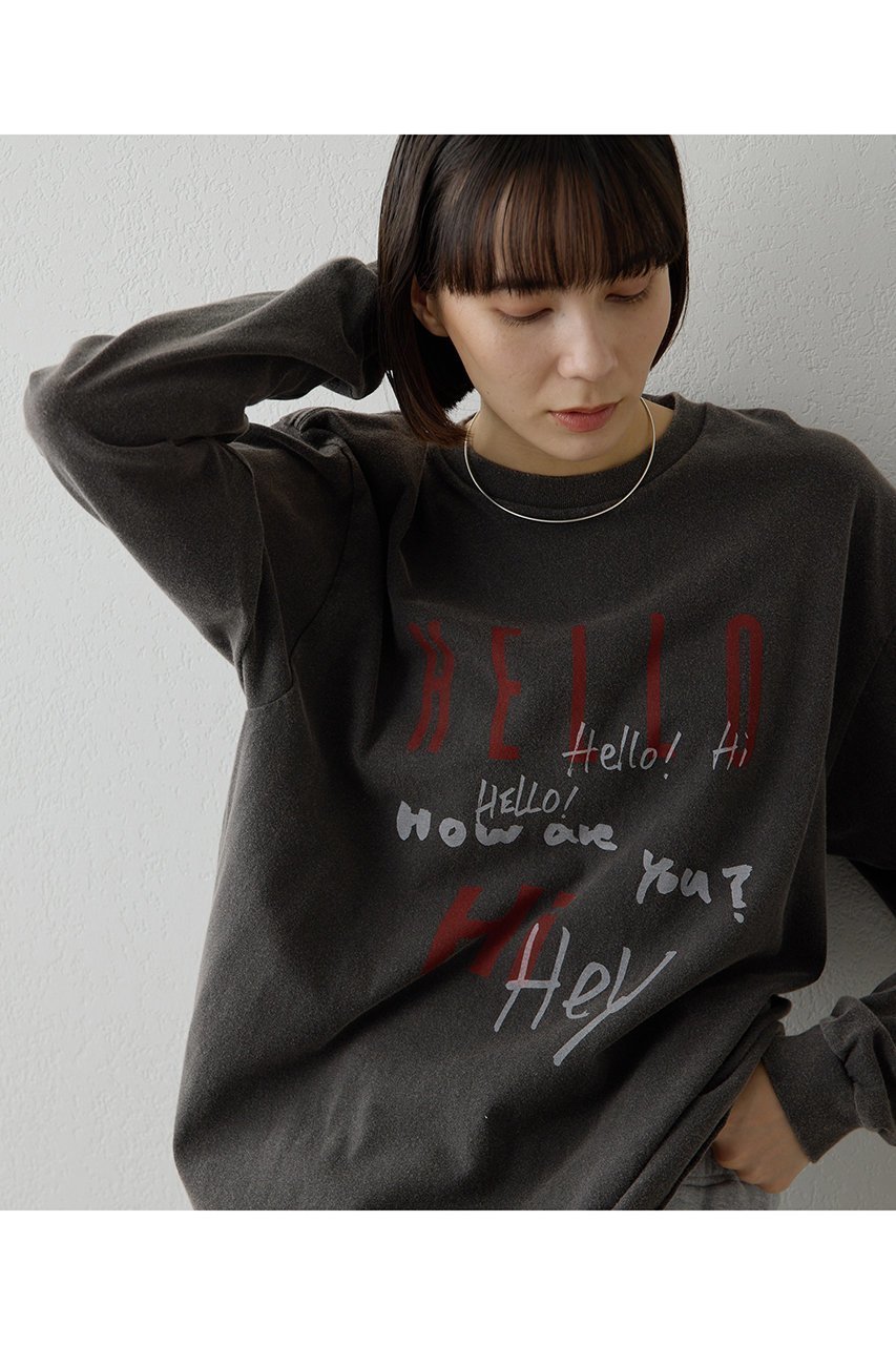 【ウィムガゼット/Whim Gazette】のロゴロングスリーブTシャツ 人気、トレンドファッション・服の通販 founy(ファニー) 　ファッション　Fashion　レディースファッション　Fashion for Women　トップス・カットソー　Cut & Sew Tops　シャツ・ブラウス・オフィスカジュアル　Elegant Blouses & Button-Ups　ロングTシャツ・Tシャツ　Longline T-Shirts & Tees　カットソー・ベーシックTシャツ　Cut-and-Sewn Tops / Stretch Tees & Basics　2026年　2026　カットソー　Cut and Sewn Top　スリーブ　Sleeve, Long Sleeve / Short Sleeve　プリント　Print, Printed Pattern　ベーシック　Basic, Essential　ロング　Long, Long-Length　夏　Summer　春　Spring　S/S・春夏　SS, Spring/Summer, Warm Season　other-5|ID: prp329100004808687 ipo3291000000035352604