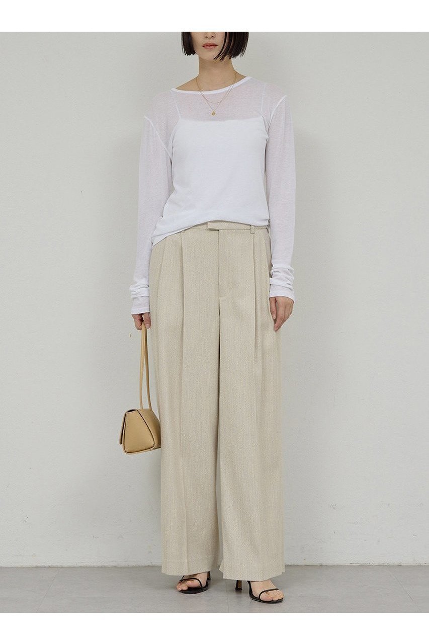 【ガリャルダガランテ/GALLARDAGALANTE】の【セットアップ対応】ダブルタックツイードパンツ 人気、トレンドファッション・服の通販 founy(ファニー) ファッション Fashion レディースファッション Fashion for Women セットアップ Matching Sets レディースパンツ・ボトムス Pants & Trousers / Bottoms パンツ Pants & Trousers 2026年 2026 カットソー Cut and Sewn Top サマー Summer, Summer Style セットアップ Set-Up, Coordinated Outfit ツイード Twill, Twill Weave ロング Long, Long-Length 再入荷 Restock / Back in Stock 夏 Summer 定番 Standard, Basic Item 春 Spring S/S・春夏 SS, Spring/Summer, Warm Season other-2|ID: prp329100004808707 ipo3291000000034897478