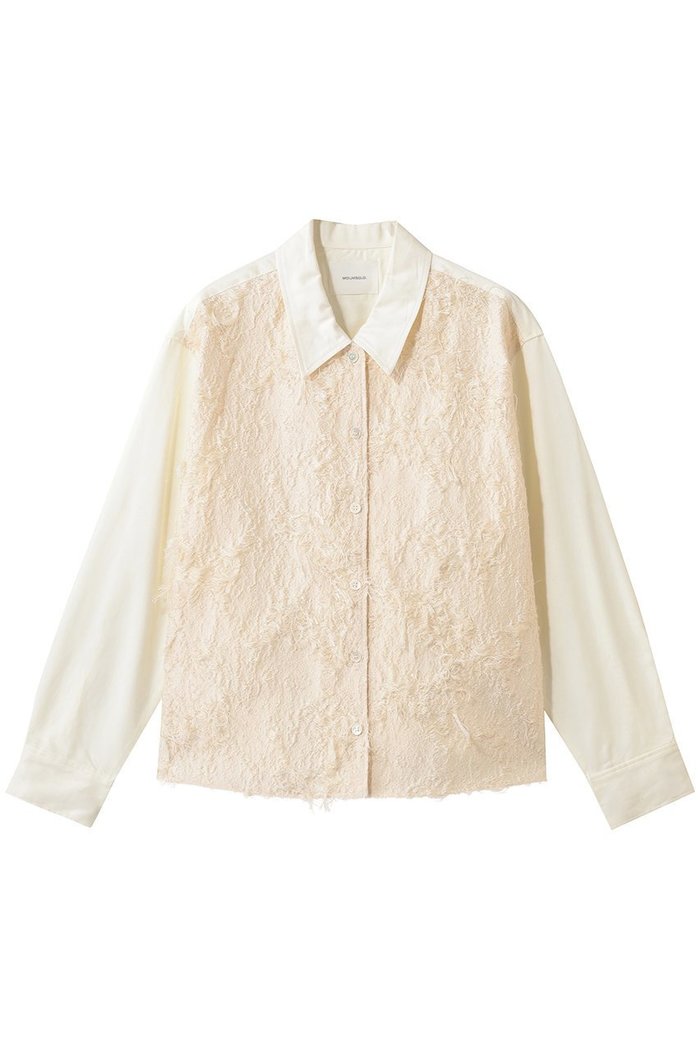 【ミディウミソリッド/MIDIUMISOLID】のフロントジャカードシャツ インテリア・キッズ・メンズ・レディースファッション・服の通販 founy(ファニー) https://founy.com/ ファッション Fashion レディースファッション Fashion for Women トップス・カットソー Cut & Sew Tops シャツ・ブラウス・オフィスカジュアル Elegant Blouses & Button-Ups ジャカード／ジャガード Jacquard, Woven Pattern スリーブ Sleeve, Long Sleeve / Short Sleeve デニム Denim, Jeans Material ロング Long, Long-Length エレガント 上品 Elegant |ID: prp329100004808720 ipo3291000000035352670