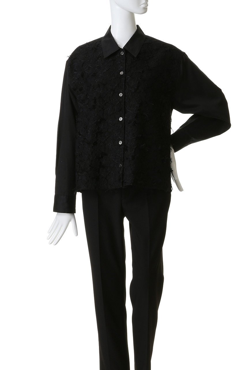 【ミディウミソリッド/MIDIUMISOLID】のフロントジャカードシャツ 人気、トレンドファッション・服の通販 founy(ファニー) ファッション Fashion レディースファッション Fashion for Women トップス・カットソー Cut & Sew Tops シャツ・ブラウス・オフィスカジュアル Elegant Blouses & Button-Ups ジャカード/ジャガード Jacquard, Woven Pattern スリーブ Sleeve, Long Sleeve / Short Sleeve デニム Denim, Jeans Material ロング Long, Long-Length エレガント 上品 Elegant other-2|ID: prp329100004808720 ipo3291000000035352674