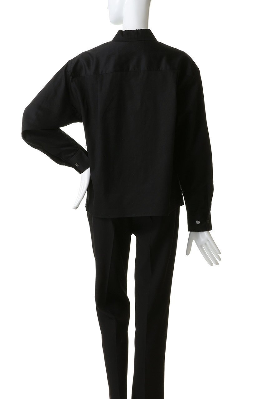 【ミディウミソリッド/MIDIUMISOLID】のフロントジャカードシャツ 人気、トレンドファッション・服の通販 founy(ファニー) ファッション Fashion レディースファッション Fashion for Women トップス・カットソー Cut & Sew Tops シャツ・ブラウス・オフィスカジュアル Elegant Blouses & Button-Ups ジャカード/ジャガード Jacquard, Woven Pattern スリーブ Sleeve, Long Sleeve / Short Sleeve デニム Denim, Jeans Material ロング Long, Long-Length エレガント 上品 Elegant other-4|ID: prp329100004808720 ipo3291000000035352676