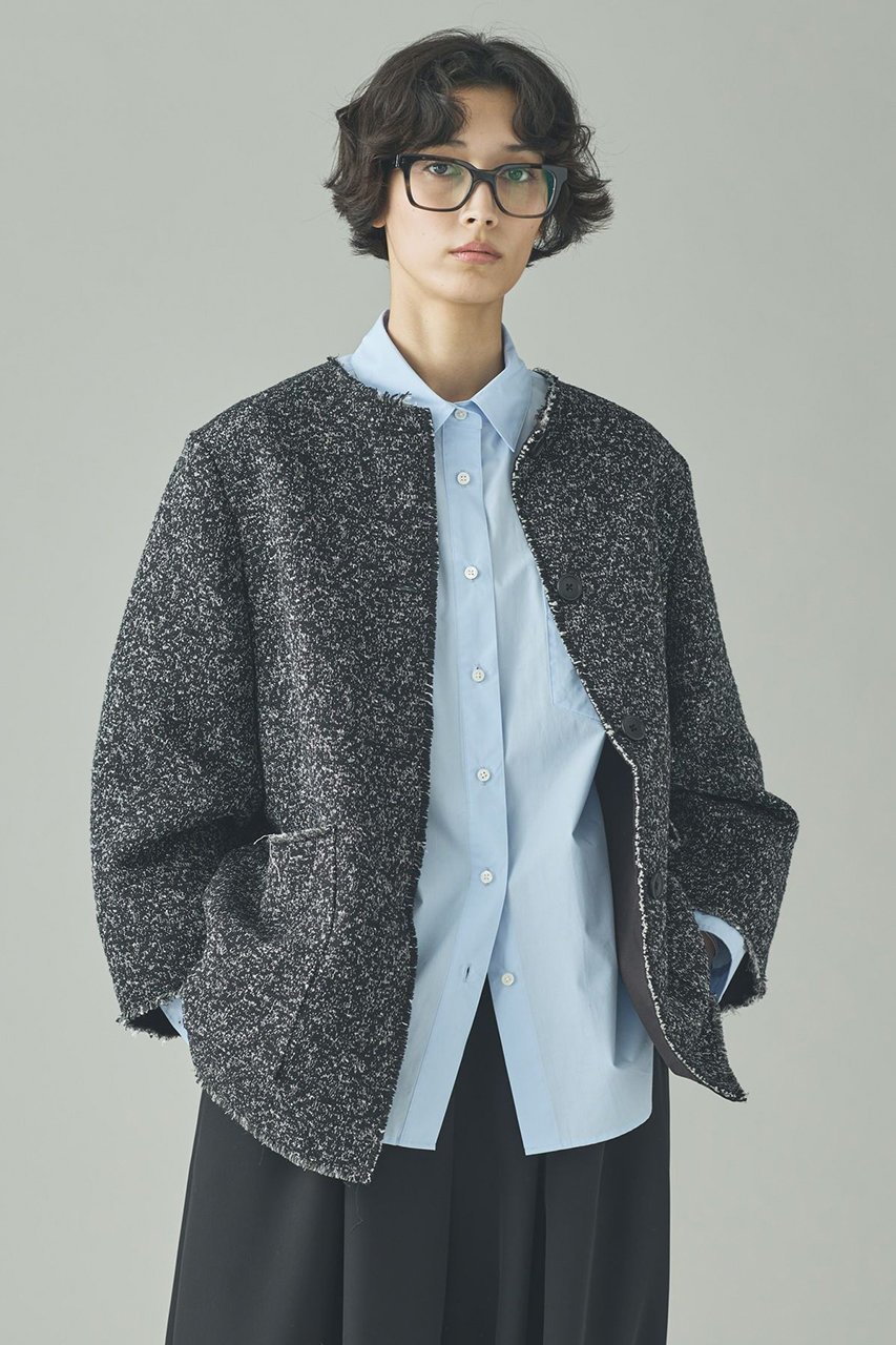 【カレンソロジー/Curensology】の〈C.S.G〉ネップツィードジャケット 人気、トレンドファッション・服の通販 founy(ファニー) 　ファッション　Fashion　レディースファッション　Fashion for Women　アウター　Coat / Outerwear Collection　レディースジャケット・軽アウター　Jackets　2026年　2026　おすすめ　Recommended / Our Picks　イタリア　Italy　インナー　Innerwear　カフス　Cuff Design　ジャケット　Jacket, Outerwear　ツイード／ツィード　Choker, Choker Necklace　ツイード　Twill, Twill Weave　ネップ　Nepp, Slub Yarn　フリンジ　Fringe, Tassel　夏　Summer　春　Spring　S/S・春夏　SS, Spring/Summer, Warm Season　other-2|ID: prp329100004808726 ipo3291000000035352696
