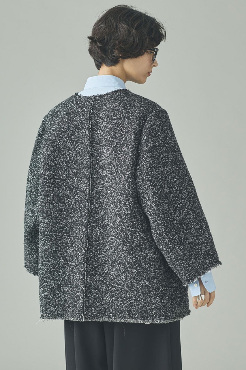 【カレンソロジー/Curensology】の〈C.S.G〉ネップツィードジャケット 人気、トレンドファッション・服の通販 founy(ファニー) 　ファッション　Fashion　レディースファッション　Fashion for Women　アウター　Coat / Outerwear Collection　レディースジャケット・軽アウター　Jackets　おすすめ　Recommended / Our Picks　イタリア　Italy　インナー　Innerwear　カフス　Cuff Design　ジャケット　Jacket, Outerwear　ツイード／ツィード　Choker, Choker Necklace　ツイード　Twill, Twill Weave　ネップ　Nepp, Slub Yarn　フリンジ　Fringe, Tassel　other-5|ID: prp329100004808726 ipo3291000000036159467