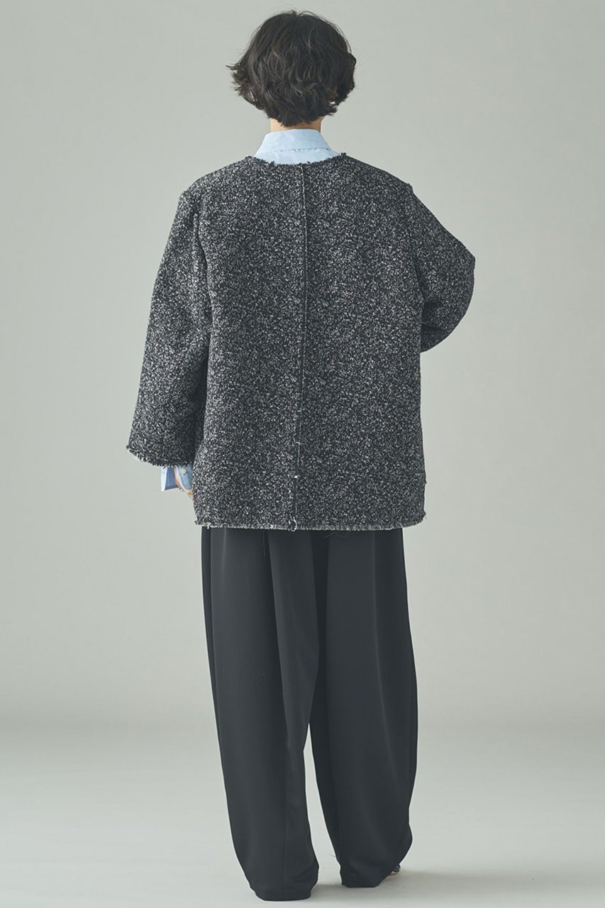 【カレンソロジー/Curensology】の〈C.S.G〉ネップツィードジャケット 人気、トレンドファッション・服の通販 founy(ファニー) 　ファッション　Fashion　レディースファッション　Fashion for Women　アウター　Coat / Outerwear Collection　レディースジャケット・軽アウター　Jackets　おすすめ　Recommended / Our Picks　イタリア　Italy　インナー　Innerwear　カフス　Cuff Design　ジャケット　Jacket, Outerwear　ツイード／ツィード　Choker, Choker Necklace　ツイード　Twill, Twill Weave　ネップ　Nepp, Slub Yarn　フリンジ　Fringe, Tassel　other-8|ID: prp329100004808726 ipo3291000000036159477