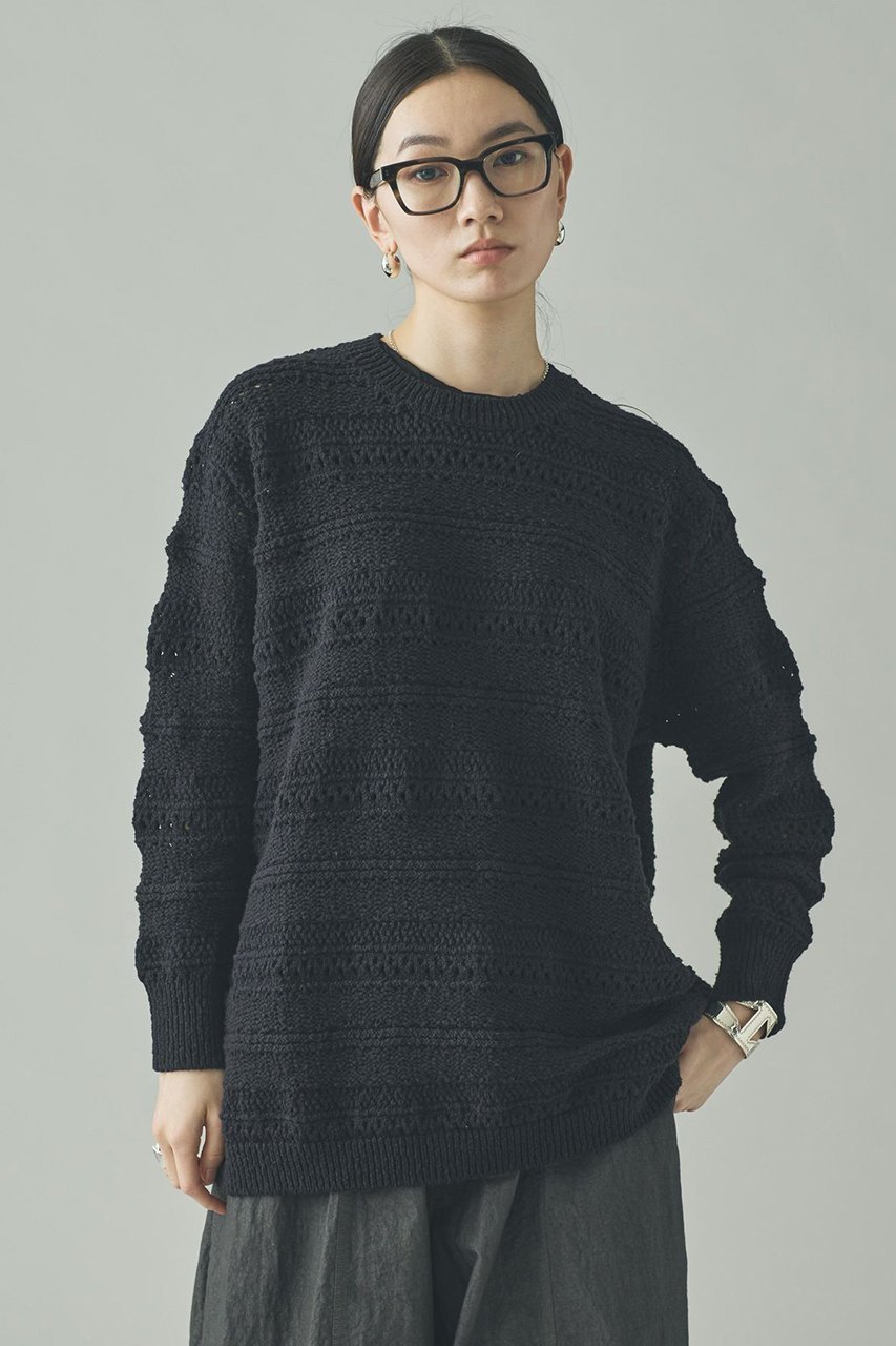 【カレンソロジー/Curensology】のスラブスカシアミニットプルオーバー インテリア・キッズ・メンズ・レディースファッション・服の通販 founy(ファニー) 　ファッション　Fashion　レディースファッション　Fashion for Women　トップス・カットソー　Cut & Sew Tops　ニット　Knit Tops & Sweaters　カジュアルプルオーバー・ニットトップス　Pullovers & Knit Tops / Casual Pullovers　アクセサリー　Fashion Accessories　インナー　Innerwear　タンク　Tank Top, Sleeveless Top　透かし　Cut-Out, Lacework　ブラック|ID: prp329100004808732 ipo3291000000035975927