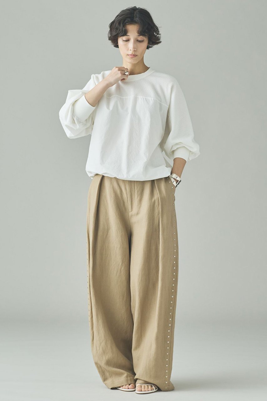 【カレンソロジー/Curensology】のワッフルドロストプルオーバー 人気、トレンドファッション・服の通販 founy(ファニー) 　ファッション　Fashion　レディースファッション　Fashion for Women　トップス・カットソー　Cut & Sew Tops　シャツ・ブラウス・オフィスカジュアル　Elegant Blouses & Button-Ups　ロングTシャツ・Tシャツ　Longline T-Shirts & Tees　カジュアルプルオーバー・ニットトップス　Pullovers & Knit Tops / Casual Pullovers　カットソー・ベーシックTシャツ　Cut-and-Sewn Tops / Stretch Tees & Basics　2026年　2026　コンビ　Combo, Combination Style　ショート　Short, Short Length　スリーブ　Sleeve, Long Sleeve / Short Sleeve　バランス　Balance, Style Balance　ロング　Long, Long-Length　ワッフル　Waffle, Waffle Knit　夏　Summer　春　Spring　S/S・春夏　SS, Spring/Summer, Warm Season　other-5|ID: prp329100004808733 ipo3291000000035483302