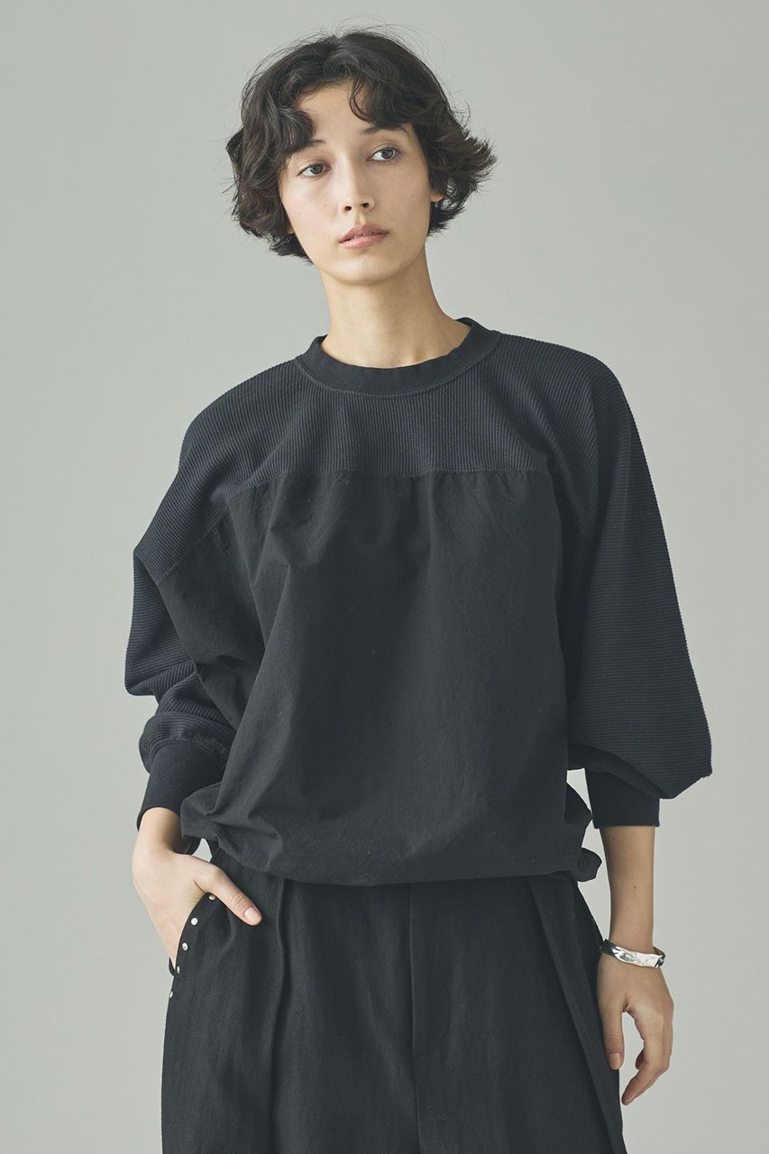 【カレンソロジー/Curensology】のワッフルドロストプルオーバー 人気、トレンドファッション・服の通販 founy(ファニー) 　ファッション　Fashion　レディースファッション　Fashion for Women　トップス・カットソー　Cut & Sew Tops　シャツ・ブラウス・オフィスカジュアル　Elegant Blouses & Button-Ups　ロングTシャツ・Tシャツ　Longline T-Shirts & Tees　カジュアルプルオーバー・ニットトップス　Pullovers & Knit Tops / Casual Pullovers　カットソー・ベーシックTシャツ　Cut-and-Sewn Tops / Stretch Tees & Basics　コンビ　Combo, Combination Style　ショート　Short, Short Length　スリーブ　Sleeve, Long Sleeve / Short Sleeve　バランス　Balance, Style Balance　ロング　Long, Long-Length　ワッフル　Waffle, Waffle Knit　other-2|ID: prp329100004808733 ipo3291000000036159510