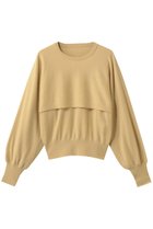 【アルアバイル/allureville】のメリノウールレイヤードプルオーバー イエロー|ID: prp329100004808735 ipo3291000000034897722