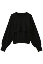 【アルアバイル/allureville】のメリノウールレイヤードプルオーバー ブラック|ID: prp329100004808735 ipo3291000000034897723