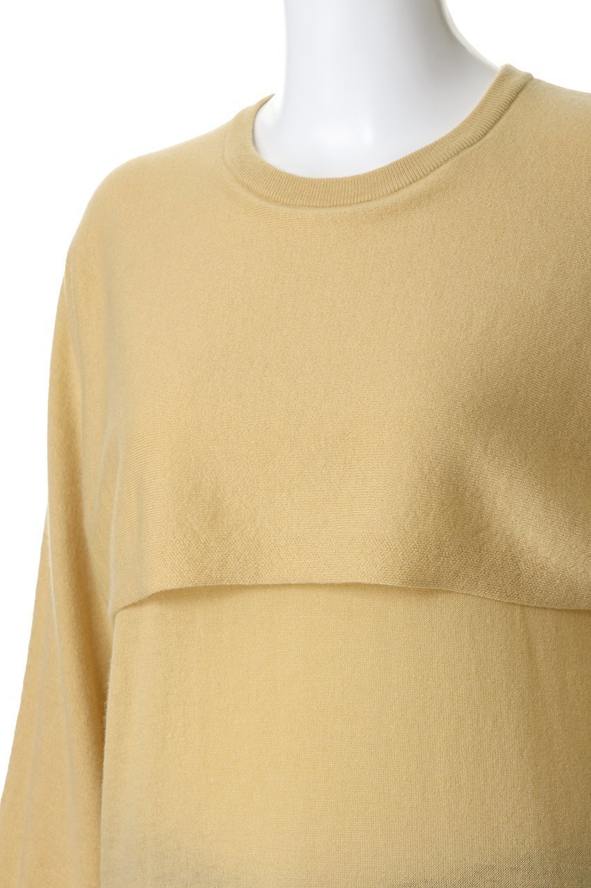 【アルアバイル/allureville】のメリノウールレイヤードプルオーバー 人気、トレンドファッション・服の通販 founy(ファニー) ファッション Fashion レディースファッション Fashion for Women トップス・カットソー Cut & Sew Tops ニット Knit Tops & Sweaters カジュアルプルオーバー・ニットトップス Pullovers & Knit Tops / Casual Pullovers スラックス Slacks, Dress Pants スリーブ Sleeve, Long Sleeve / Short Sleeve デニム Denim, Jeans Material 再入荷 Restock / Back in Stock other-5|ID: prp329100004808735 ipo3291000000034897727