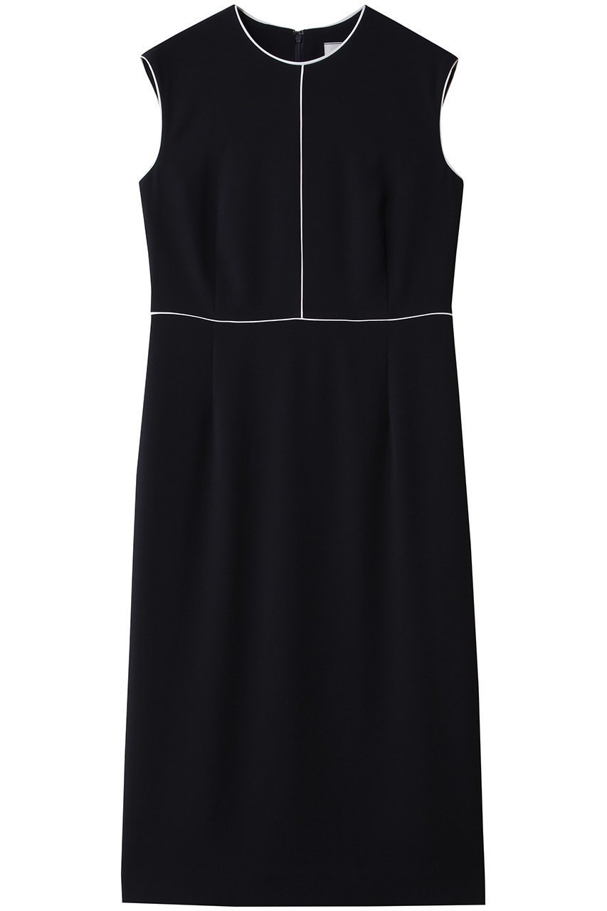 【ベイジ,/BEIGE,】のCINDY(シンディ)/クルーネックドレス インテリア・キッズ・メンズ・レディースファッション・服の通販 founy(ファニー) 　ファッション　Fashion　レディースファッション　Fashion for Women　ワンピース　Dresses　フォーマル・パーティードレス・結婚式用ドレス　Elegant & Casual Dresses　チュニック　Tunic Tops & Dresses　2026年　2026　シンプル　Simple, Minimal　ジュエリー　Jewelry, Accessories　スリット　Slit, Slit Detail　センター　Center, Center Line　チュニック　Tunic, Long Top　ドレス　Dress, One-Piece　パイピング　Piping, Trim Design　ロング　Long, Long-Length　夏　Summer　春　Spring　S/S・春夏　SS, Spring/Summer, Warm Season　Navy x White|ID: prp329100004808737 ipo3291000000035352757