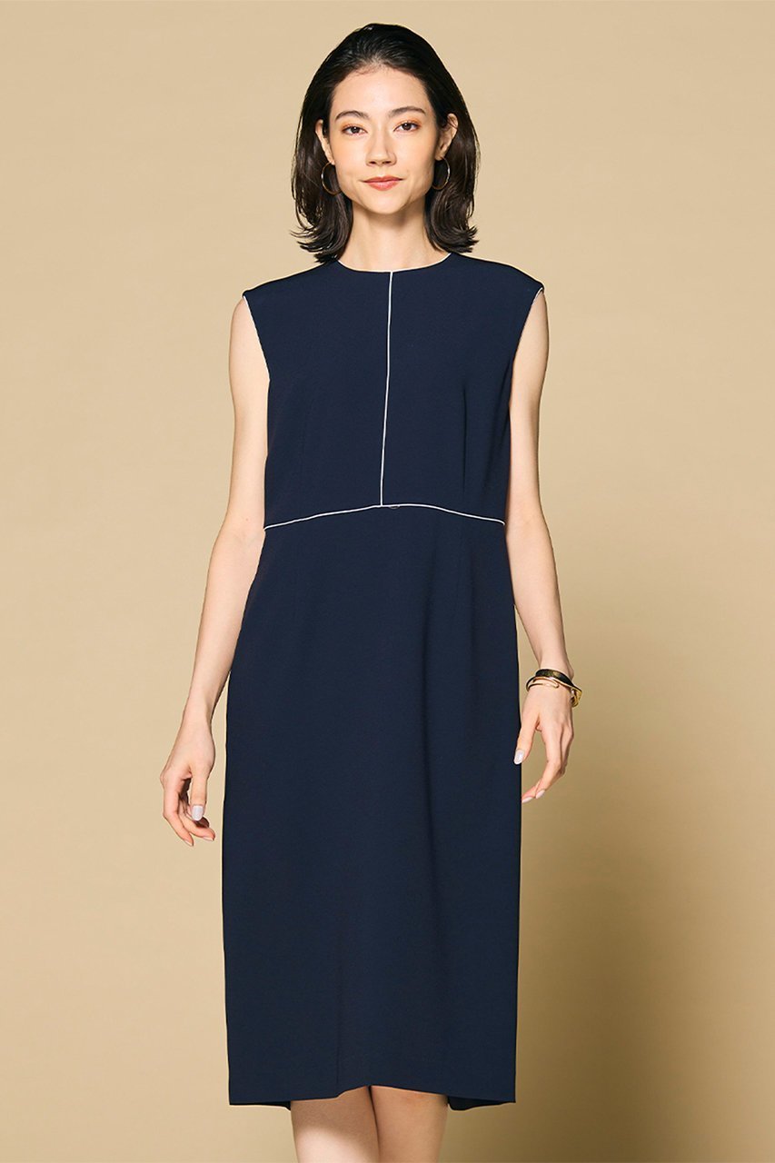 【ベイジ,/BEIGE,】のCINDY(シンディ)/クルーネックドレス 人気、トレンドファッション・服の通販 founy(ファニー) 　ファッション　Fashion　レディースファッション　Fashion for Women　ワンピース　Dresses　フォーマル・パーティードレス・結婚式用ドレス　Elegant & Casual Dresses　チュニック　Tunic Tops & Dresses　シンプル　Simple, Minimal　ジュエリー　Jewelry, Accessories　スリット　Slit, Slit Detail　センター　Center, Center Line　チュニック　Tunic, Long Top　ドレス　Dress, One-Piece　パイピング　Piping, Trim Design　ロング　Long, Long-Length　再入荷　Restock / Back in Stock　other-7|ID: prp329100004808737 ipo3291000000035435461