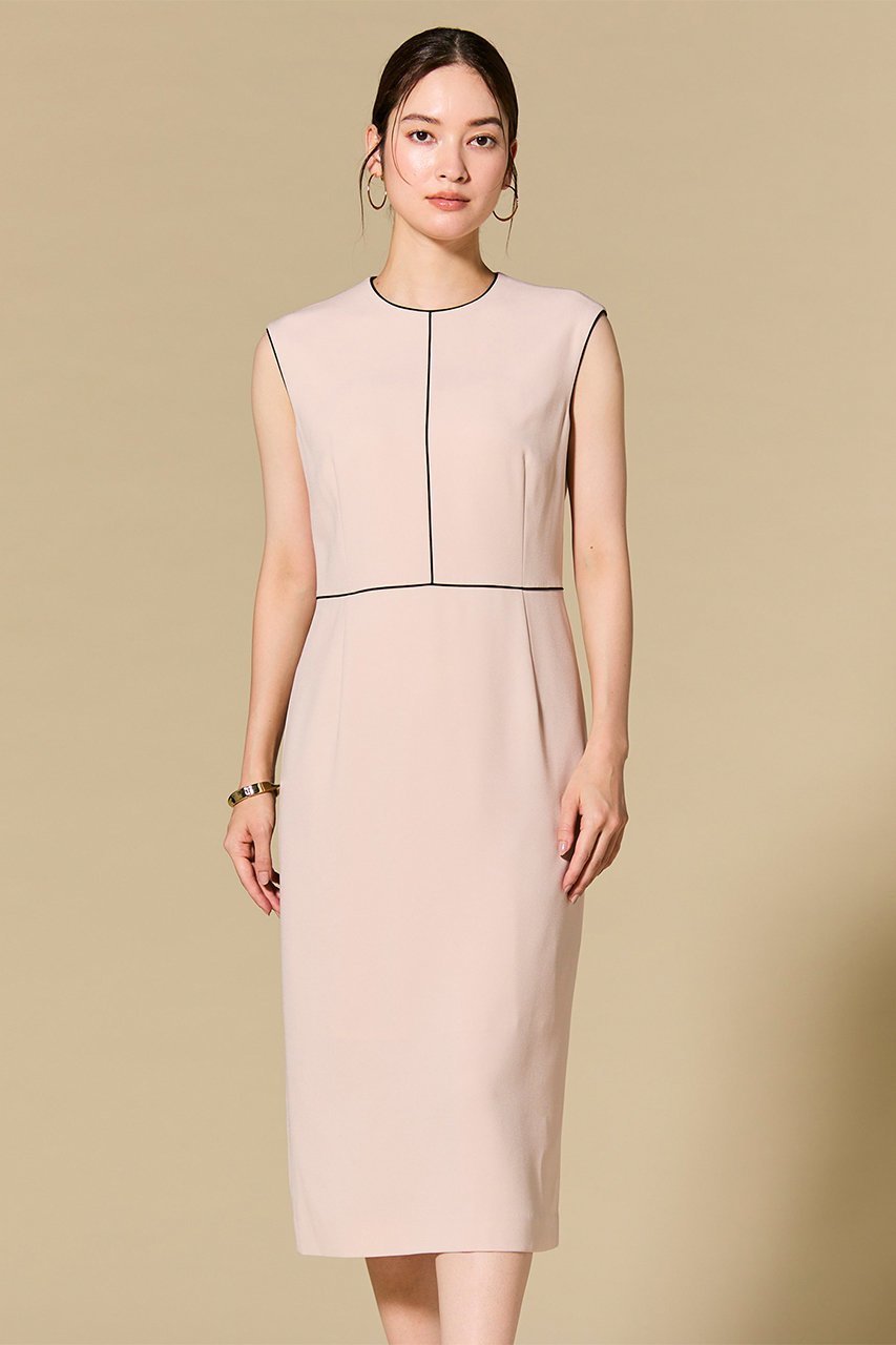 【ベイジ,/BEIGE,】のCINDY(シンディ)/クルーネックドレス 人気、トレンドファッション・服の通販 founy(ファニー) 　ファッション　Fashion　レディースファッション　Fashion for Women　ワンピース　Dresses　フォーマル・パーティードレス・結婚式用ドレス　Elegant & Casual Dresses　チュニック　Tunic Tops & Dresses　2026年　2026　シンプル　Simple, Minimal　ジュエリー　Jewelry, Accessories　スリット　Slit, Slit Detail　センター　Center, Center Line　チュニック　Tunic, Long Top　ドレス　Dress, One-Piece　パイピング　Piping, Trim Design　ロング　Long, Long-Length　夏　Summer　春　Spring　S/S・春夏　SS, Spring/Summer, Warm Season　other-7|ID: prp329100004808737 ipo3291000000035482384