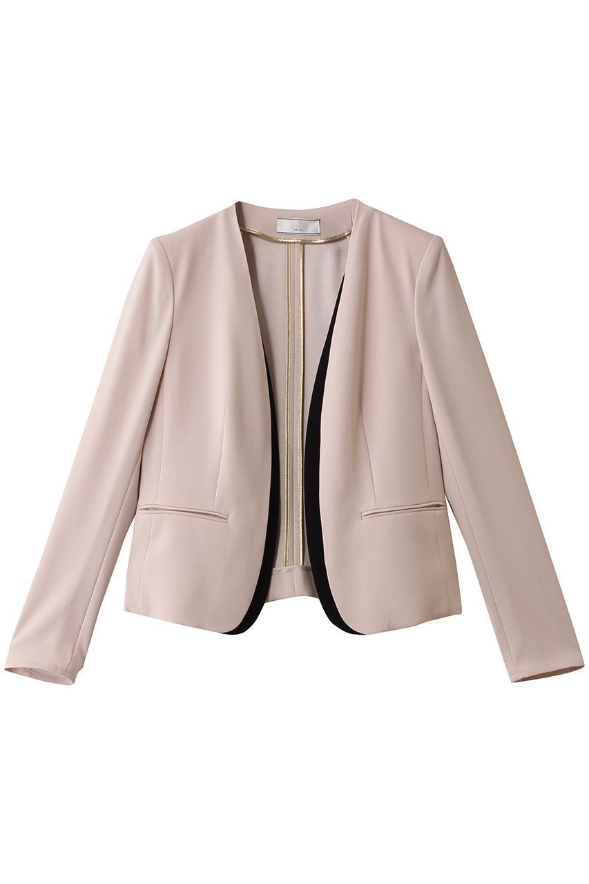 【ベイジ,/BEIGE,】のCINDY(シンディ)/ダブルカラージャケット インテリア・キッズ・メンズ・レディースファッション・服の通販 founy(ファニー) ファッション Fashion レディースファッション Fashion for Women アウター Coat / Outerwear Collection レディースジャケット・軽アウター Jackets 2026年 2026 オケージョン Occasion Wear カーディガン Cardigan, Knitwear コンパクト Compact, Small Size ジャケット Jacket, Outerwear ストレッチ Stretch, Stretchy Fabric ダブル Double, Double-Breasted デニム Denim, Jeans Material ビジネス 仕事 通勤 Business / Work / Commuting 夏 Summer 春 Spring S/S・春夏 SS, Spring/Summer, Warm Season Nude x Black|ID: prp329100004808739 ipo3291000000034897757