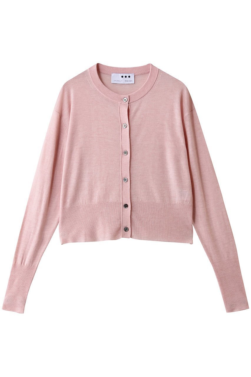 【スリー ドッツ/three dots】のエアセーター ボタンカーディガン インテリア・キッズ・メンズ・レディースファッション・服の通販 founy(ファウニー) 　ファッション　Fashion　レディースファッション　Fashion for Women　トップス・カットソー　Cut & Sew Tops　ニット　Knit Tops & Sweaters　カーディガン・羽織り　Layered Style Cardigans　おすすめ　Recommended / Our Picks　カーディガン　Cardigan, Knitwear　コンパクト　Compact, Small Size　ショート　Short, Short Length　シンプル　Simple, Minimal　セーター　Sweater, Knitwear　トレンド　Trend, Trending Now　ボトム　Bottoms, Lower Wear　ワイド　Wide, Wide Fit　エレガント 上品　Elegant　ピンク|ID: prp329100004808740 ipo3291000000036779520