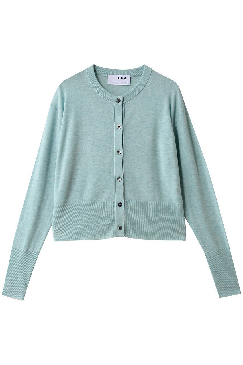 【スリー ドッツ/three dots】のエアセーター ボタンカーディガン インテリア・キッズ・メンズ・レディースファッション・服の通販 founy(ファウニー) 　ファッション　Fashion　レディースファッション　Fashion for Women　トップス・カットソー　Cut & Sew Tops　ニット　Knit Tops & Sweaters　カーディガン・羽織り　Layered Style Cardigans　おすすめ　Recommended / Our Picks　カーディガン　Cardigan, Knitwear　コンパクト　Compact, Small Size　ショート　Short, Short Length　シンプル　Simple, Minimal　セーター　Sweater, Knitwear　トレンド　Trend, Trending Now　ボトム　Bottoms, Lower Wear　ワイド　Wide, Wide Fit　エレガント 上品　Elegant　ブルー|ID: prp329100004808740 ipo3291000000036779521