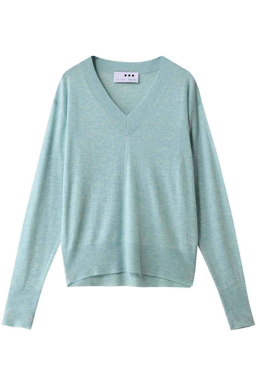 【スリー ドッツ/three dots】のエアセーター Vネック インテリア・キッズ・メンズ・レディースファッション・服の通販 founy(ファニー) ファッション Fashion レディースファッション Fashion for Women トップス・カットソー Cut & Sew Tops ニット Knit Tops & Sweaters カジュアルプルオーバー・ニットトップス Pullovers & Knit Tops / Casual Pullovers Vネックトップス V-Neck Tops / V-Cut Neckline Shirts 2026年 2026 おすすめ Recommended / Our Picks インナー Innerwear キャミソール Camisole, Spaghetti Strap Top シンプル Simple, Minimal セーター Sweater, Knitwear タンク Tank Top, Sleeveless Top 夏 Summer 春 Spring S/S・春夏 SS, Spring/Summer, Warm Season ブルー|ID: prp329100004808741 ipo3291000000034897775