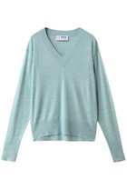 【スリー ドッツ/three dots】のエアセーター Vネック ブルー|ID: prp329100004808741 ipo3291000000035717822