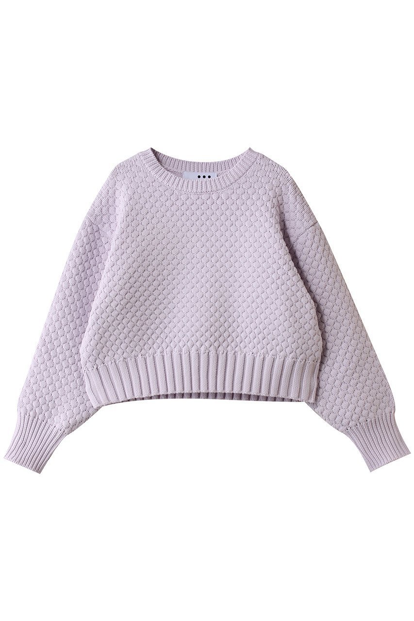 【スリー ドッツ/three dots】のスポンジースムース ポップコーンプルオーバー インテリア・キッズ・メンズ・レディースファッション・服の通販 founy(ファニー) 　ファッション　Fashion　レディースファッション　Fashion for Women　トップス・カットソー　Cut & Sew Tops　ニット　Knit Tops & Sweaters　カジュアルプルオーバー・ニットトップス　Pullovers & Knit Tops / Casual Pullovers　エレガント 上品　Elegant　シンプル　Simple, Minimal　セーター　Sweater, Knitwear　ボトム　Bottoms, Lower Wear　再入荷　Restock / Back in Stock　パープル|ID: prp329100004808742 ipo3291000000035681600