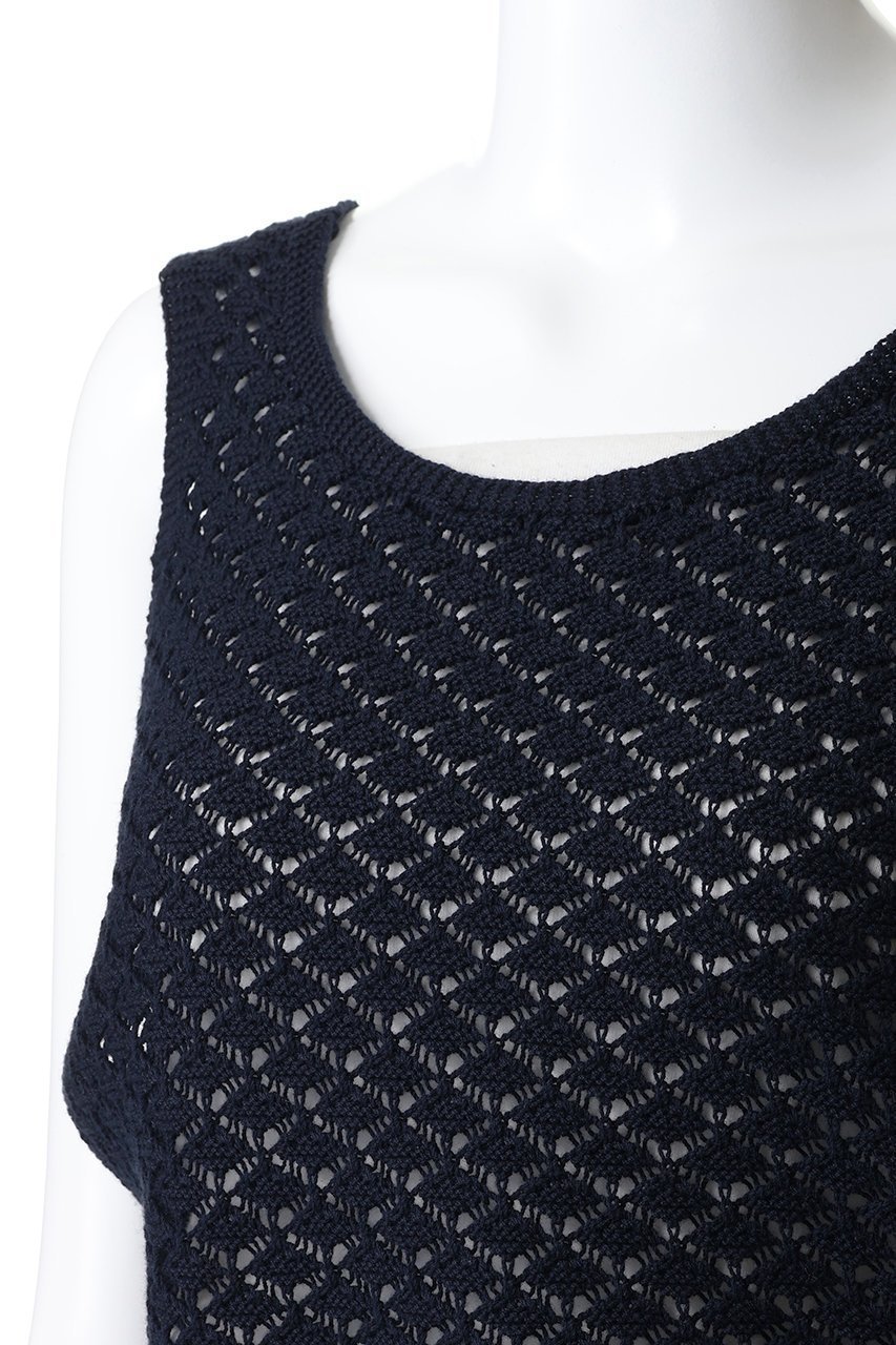 【ミディウミ/MidiUmi】の2way short knit vest ベスト 人気、トレンドファッション・服の通販 founy(ファニー) 　ファッション　Fashion　レディースファッション　Fashion for Women　トップス・カットソー　Cut & Sew Tops　ニット　Knit Tops & Sweaters　ベスト&ジレ / 重ね着スタイル　Vests & Gilets　カジュアルプルオーバー・ニットトップス　Pullovers & Knit Tops / Casual Pullovers　2026年　2026　コンパクト　Compact, Small Size　ショート　Short, Short Length　ベスト　Vest, Waistcoat　ボトム　Bottoms, Lower Wear　ワイド　Wide, Wide Fit　夏　Summer　春　Spring　S/S・春夏　SS, Spring/Summer, Warm Season　透かし　Cut-Out, Lacework　other-5|ID: prp329100004808744 ipo3291000000034897804