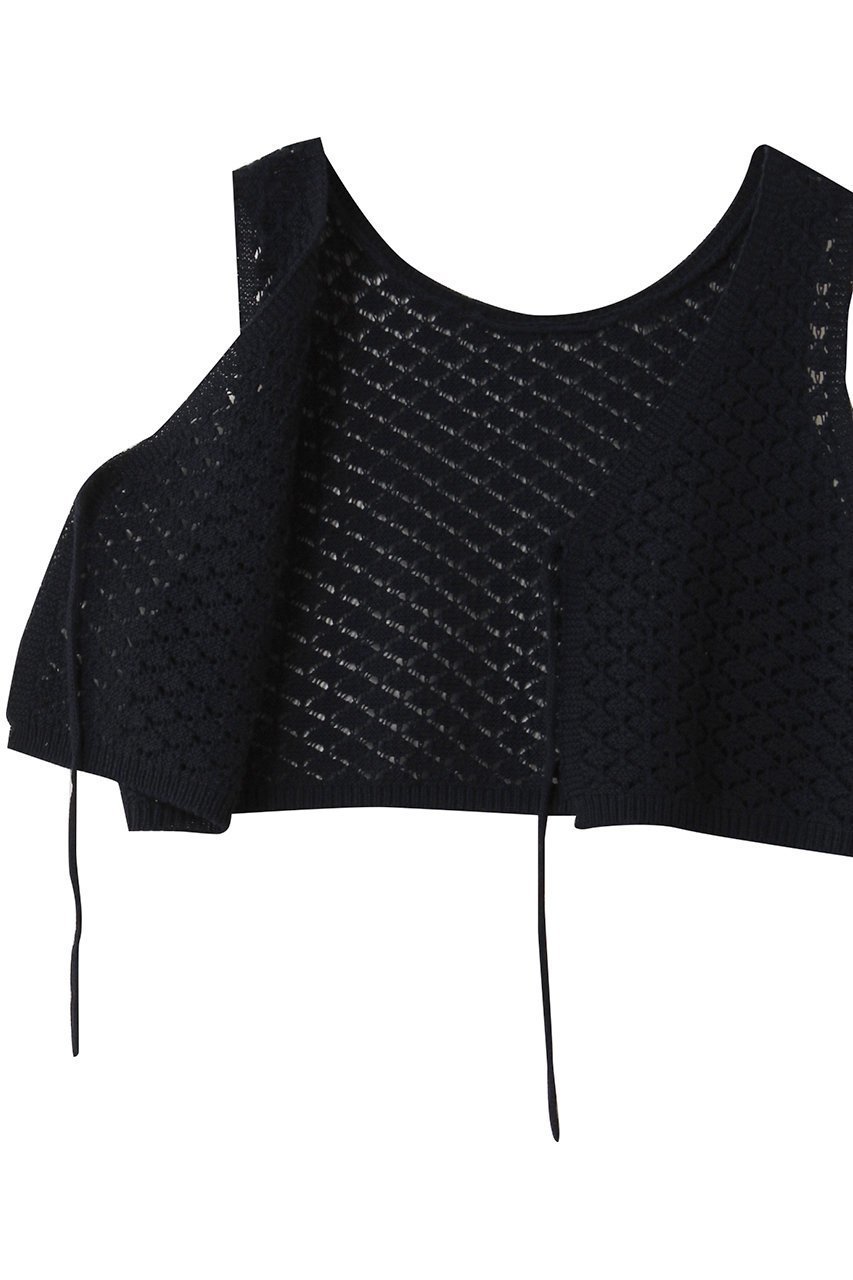 【ミディウミ/MidiUmi】の2way short knit vest ベスト 人気、トレンドファッション・服の通販 founy(ファニー) 　ファッション　Fashion　レディースファッション　Fashion for Women　トップス・カットソー　Cut & Sew Tops　ニット　Knit Tops & Sweaters　ベスト&ジレ / 重ね着スタイル　Vests & Gilets　カジュアルプルオーバー・ニットトップス　Pullovers & Knit Tops / Casual Pullovers　2026年　2026　コンパクト　Compact, Small Size　ショート　Short, Short Length　ベスト　Vest, Waistcoat　ボトム　Bottoms, Lower Wear　ワイド　Wide, Wide Fit　夏　Summer　春　Spring　S/S・春夏　SS, Spring/Summer, Warm Season　透かし　Cut-Out, Lacework　other-6|ID: prp329100004808744 ipo3291000000034897805