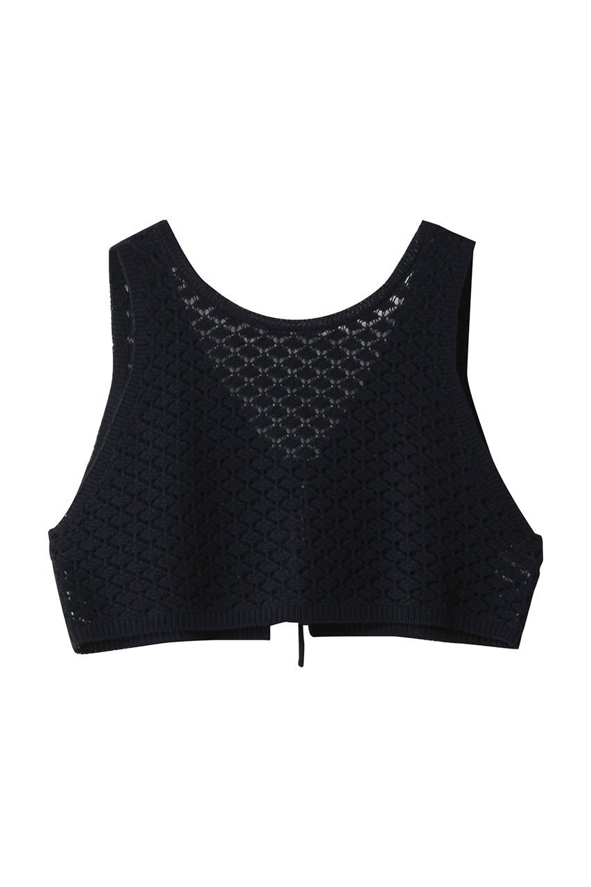 【ミディウミ/MidiUmi】の2way short knit vest ベスト インテリア・キッズ・メンズ・レディースファッション・服の通販 founy(ファウニー) 　ファッション　Fashion　レディースファッション　Fashion for Women　トップス・カットソー　Cut & Sew Tops　ニット　Knit Tops & Sweaters　ベスト&ジレ / 重ね着スタイル　Vests & Gilets　カジュアルプルオーバー・ニットトップス　Pullovers & Knit Tops / Casual Pullovers　コンパクト　Compact, Small Size　ショート　Short, Short Length　ベスト　Vest, Waistcoat　ボトム　Bottoms, Lower Wear　ワイド　Wide, Wide Fit　透かし　Cut-Out, Lacework　navy|ID: prp329100004808744 ipo3291000000036805137