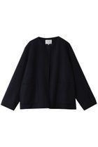 【ベイジ,/BEIGE,】のPAYSON(ペイソン)/ウールリバーノーカラーショートコート Navy|ID: prp329100004808748 ipo3291000000034897835