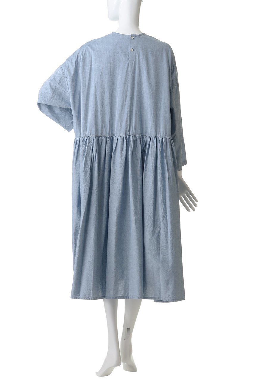 【ミディウミ/MidiUmi】のchambray gather OP ワンピース 人気、トレンドファッション・服の通販 founy(ファニー) 　ファッション　Fashion　レディースファッション　Fashion for Women　ワンピース　Dresses　チュニック　Tunic Tops & Dresses　2026年　2026　ギャザー　Gathered, Ruffled　シンプル　Simple, Minimal　チュニック　Tunic, Long Top　リラックス　Relax, Relaxed Fit　ロング　Long, Long-Length　エレガント 上品　Elegant　夏　Summer　春　Spring　S/S・春夏　SS, Spring/Summer, Warm Season　other-4|ID: prp329100004808752 ipo3291000000035483334