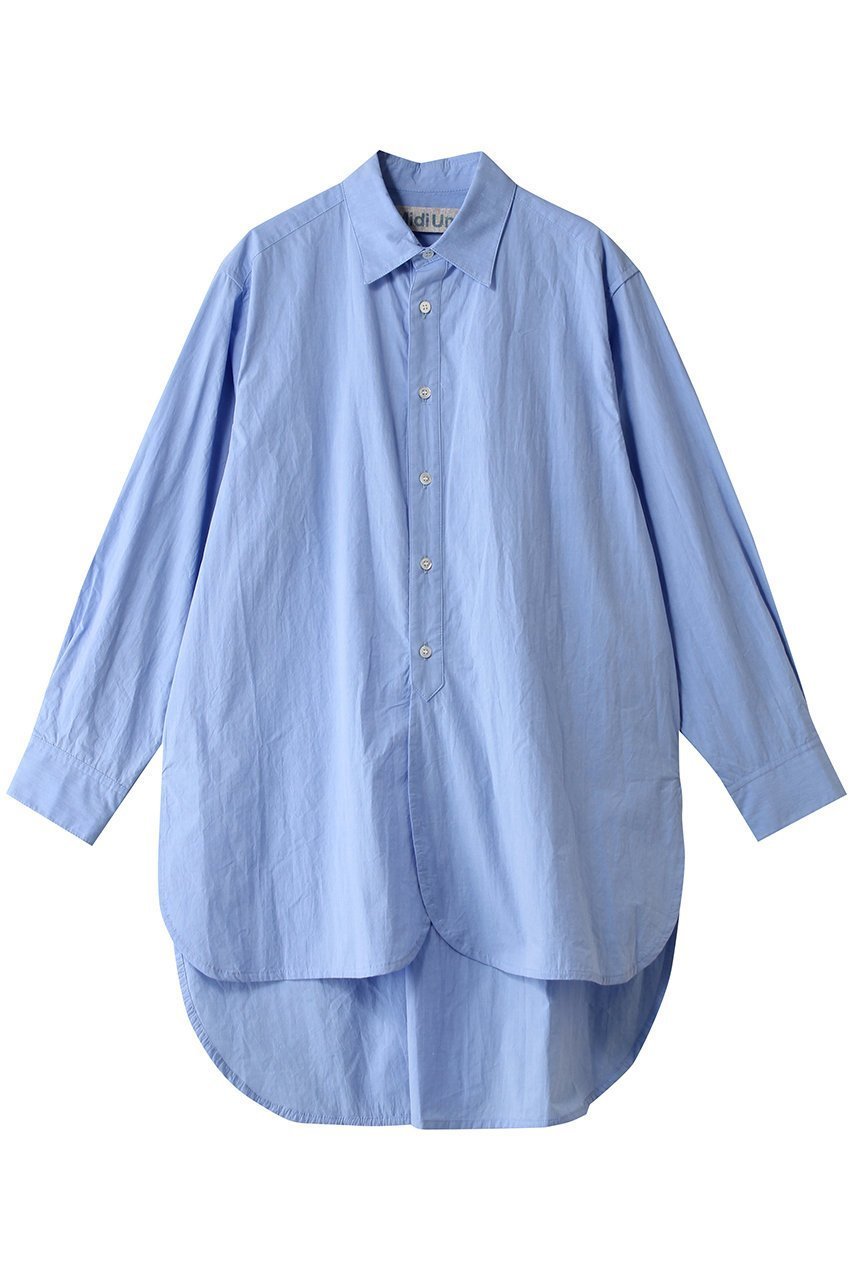 【ミディウミ/MidiUmi】のwide long shirt シャツ インテリア・キッズ・メンズ・レディースファッション・服の通販 founy(ファニー) ファッション Fashion レディースファッション Fashion for Women トップス・カットソー Cut & Sew Tops シャツ・ブラウス・オフィスカジュアル Elegant Blouses & Button-Ups 2026年 2026 スリーブ Sleeve, Long Sleeve / Short Sleeve ロング Long, Long-Length ワイド Wide, Wide Fit 夏 Summer 春 Spring S/S・春夏 SS, Spring/Summer, Warm Season l.blue|ID: prp329100004808753 ipo3291000000034897876