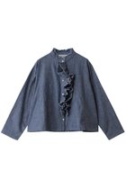 【ミディウミ/MidiUmi】のdungarees ruffle shirt シャツ navy|ID:prp329100004808754