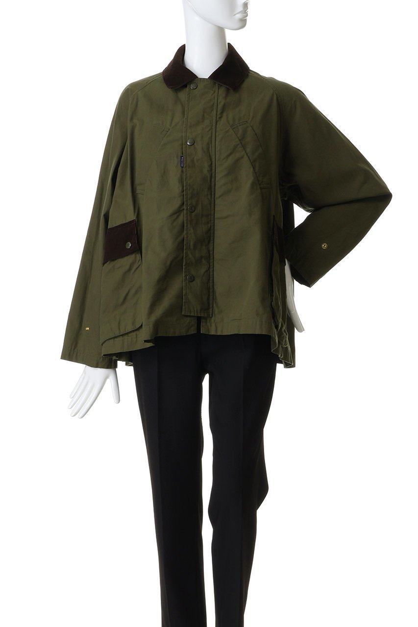 【マディソンブルー/MADISONBLUE】のHUNTING SHORT CT WAXED CLOTH ハンティングショートコート 大人の最旬トレンドファッション＆コーディネート founy(ファウニー) 　ファッション　Fashion　レディースファッション　Fashion for Women　アウター　Coat / Outerwear Collection　コート・ロングコート・ピーコート　Long Coats, Peacoats & More　クラシック　Classic, Timeless Style　コーデュロイ　Corduroy, Cord Fabric　ショート　Short, Short Length　ドット　Polka Dot, Dot Pattern　フラップ　Flap, Flap Pocket　フレア　Flare, Flared　ブルゾン　Blouson, Bomber Jacket　モダン　Modern, Contemporary　再入荷　Restock / Back in Stock　other-2|ID: prp329100004808758 ipo3291000000036767275