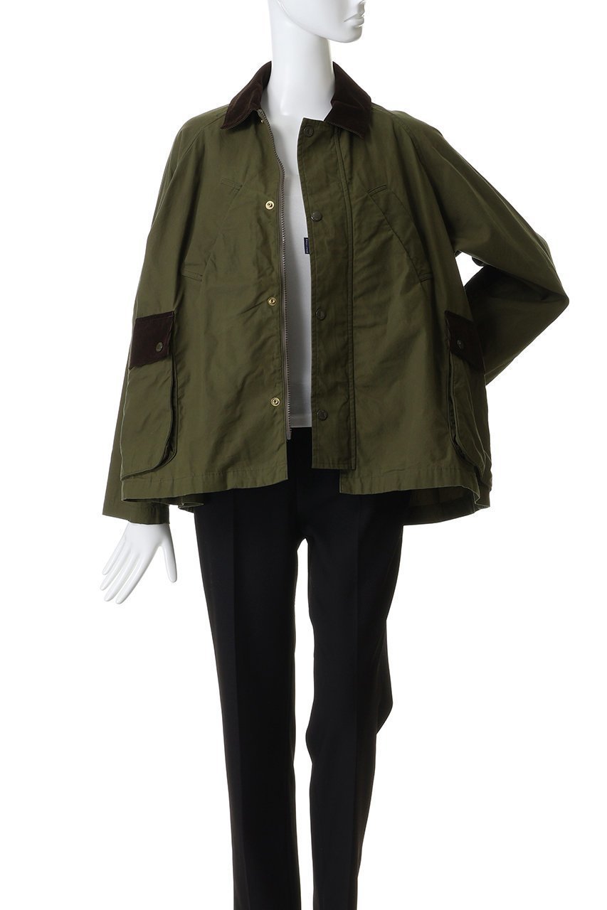 【マディソンブルー/MADISONBLUE】のHUNTING SHORT CT WAXED CLOTH ハンティングショートコート 大人の最旬トレンドファッション＆コーディネート founy(ファウニー) 　ファッション　Fashion　レディースファッション　Fashion for Women　アウター　Coat / Outerwear Collection　コート・ロングコート・ピーコート　Long Coats, Peacoats & More　クラシック　Classic, Timeless Style　コーデュロイ　Corduroy, Cord Fabric　ショート　Short, Short Length　ドット　Polka Dot, Dot Pattern　フラップ　Flap, Flap Pocket　フレア　Flare, Flared　ブルゾン　Blouson, Bomber Jacket　モダン　Modern, Contemporary　再入荷　Restock / Back in Stock　other-7|ID: prp329100004808758 ipo3291000000036767284