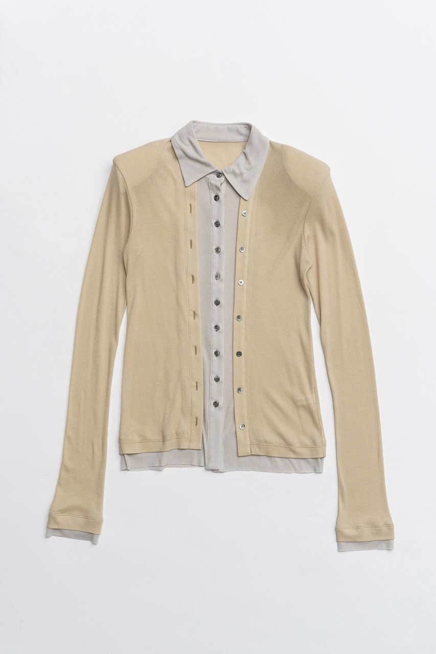 【プランク プロジェクト/PRANK PROJECT】のダブルフロントジャージーシャツ インテリア・キッズ・メンズ・レディースファッション・服の通販 founy(ファニー) ファッション Fashion レディースファッション Fashion for Women トップス・カットソー Cut & Sew Tops シャツ・ブラウス・オフィスカジュアル Elegant Blouses & Button-Ups ロングTシャツ・Tシャツ Longline T-Shirts & Tees カットソー・ベーシックTシャツ Cut-and-Sewn Tops / Stretch Tees & Basics 2026年 2026 インナー Innerwear シンプル Simple, Minimal スリーブ Sleeve, Long Sleeve / Short Sleeve テレコ Ribbed, Rib Stitch フィット Fit, Slim Fit ロング Long, Long-Length 夏 Summer 春 Spring S/S・春夏 SS, Spring/Summer, Warm Season BGE(ベージュ)|ID: prp329100004809901 ipo3291000000034908460