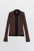 【プランク プロジェクト/PRANK PROJECT】のダブルフロントジャージーシャツ 人気、トレンドファッション・服の通販 founy(ファニー) ファッション Fashion レディースファッション Fashion for Women トップス・カットソー Cut & Sew Tops シャツ・ブラウス・オフィスカジュアル Elegant Blouses & Button-Ups ロングTシャツ・Tシャツ Longline T-Shirts & Tees カットソー・ベーシックTシャツ Cut-and-Sewn Tops / Stretch Tees & Basics 2026年 2026 インナー Innerwear シンプル Simple, Minimal スリーブ Sleeve, Long Sleeve / Short Sleeve テレコ Ribbed, Rib Stitch フィット Fit, Slim Fit ロング Long, Long-Length 夏 Summer 春 Spring S/S・春夏 SS, Spring/Summer, Warm Season thumbnail BRN(ブラウン)|ID: prp329100004809901 ipo3291000000034908461