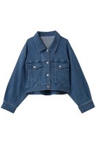 【スリー ドッツ/three dots】のデニム ショートジャンパー ブルー|ID: prp329100004809911 ipo3291000000036022788