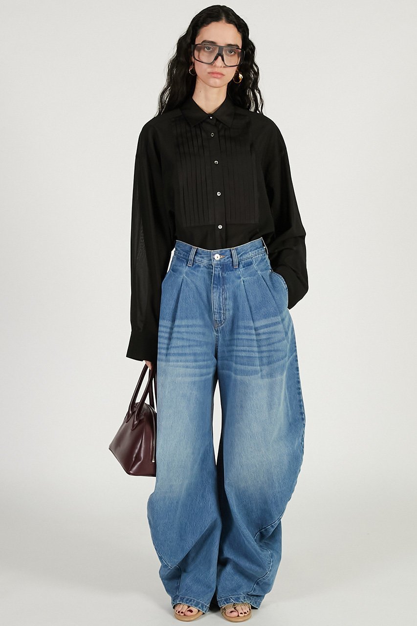 【プランク プロジェクト/PRANK PROJECT】のドレープデニムパンツ 人気、トレンドファッション・服の通販 founy(ファニー) 　ファッション　Fashion　レディースファッション　Fashion for Women　パンツ　Pants & Trousers　デニムパンツ・ジーンズ・美脚デニム　Denim Jeans & Pants　2026年　2026　デニム　Denim, Jeans Material　ドレープ　Drape, Draping Fabric　夏　Summer　春　Spring　S/S・春夏　SS, Spring/Summer, Warm Season　other-5|ID: prp329100004809924 ipo3291000000034908763