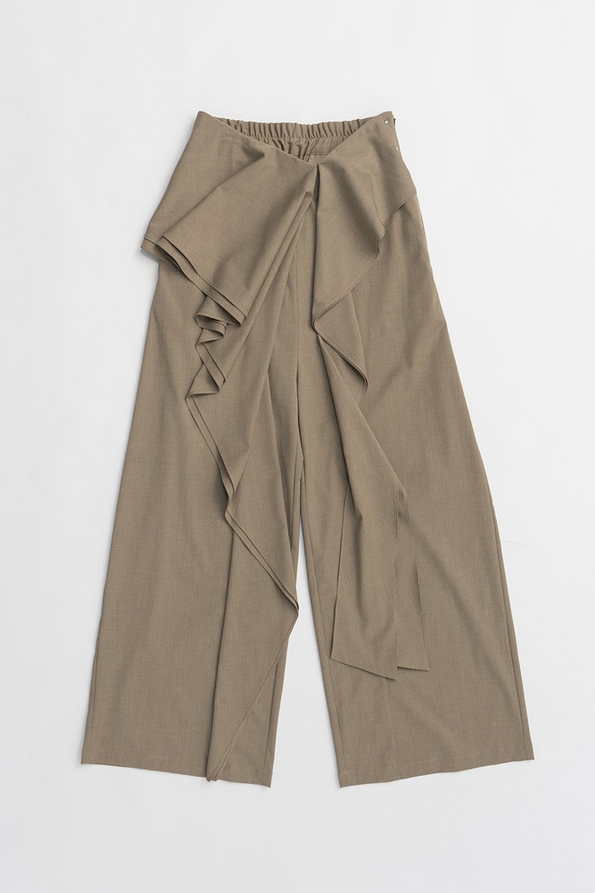 【プランク プロジェクト/PRANK PROJECT】のウェーブドレープパンツ インテリア・キッズ・メンズ・レディースファッション・服の通販 founy(ファニー) ファッション Fashion レディースファッション Fashion for Women パンツ Pants & Trousers 2026年 2026 シアー Sheer, See-Through チェック Check, Plaid, Tartan ドレープ Drape, Draping Fabric フリル Frill, Ruffle ワイド Wide, Wide Fit 夏 Summer 春 Spring S/S・春夏 SS, Spring/Summer, Warm Season BGE(ベージュ)|ID: prp329100004809927 ipo3291000000034908808