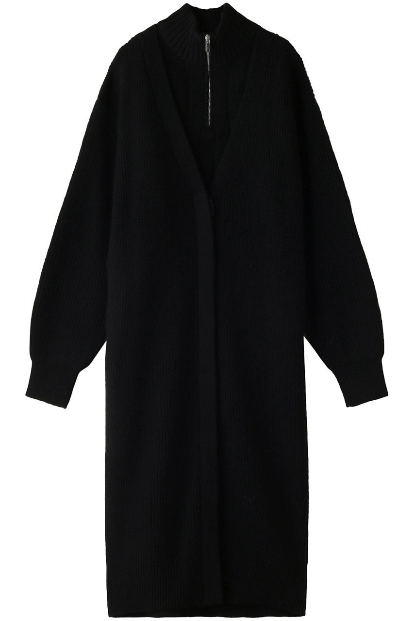 【メゾンスペシャル/MAISON SPECIAL】のMultiway Layered Knit Dress/マルチウェイレイヤードニットワンピース インテリア・キッズ・メンズ・レディースファッション・服の通販 founy(ファニー) 　ファッション　Fashion　レディースファッション　Fashion for Women　ワンピース　Dresses　フォーマル・パーティードレス・結婚式用ドレス　Elegant & Casual Dresses　ニットワンピース　Knit Dresses　チュニック　Tunic Tops & Dresses　カーディガン　Cardigan, Knitwear　ショート　Short, Short Length　シンプル　Simple, Minimal　ジャケット　Jacket, Outerwear　タートルネック　Turtleneck, High Neck　チュニック　Tunic, Long Top　ベスト　Vest, Waistcoat　防寒　Cold Protection, Winter-Ready　マキシ　Maxi, Full Length　リボン　Ribbon, Bow　ロング　Long, Long-Length　冬　Winter / This Winter　おすすめ　Recommended / Our Picks　エレガント 上品　Elegant　BLK(ブラック)|ID: prp329100004809941 ipo3291000000034909343