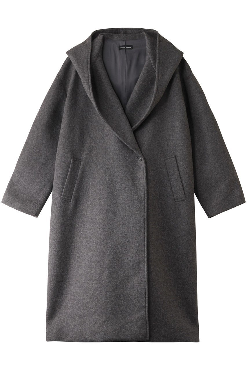 【メゾンスペシャル/MAISON SPECIAL】のCashmere Beaver Processing Hood Coat/カシミヤビーバーフードコート インテリア・キッズ・メンズ・レディースファッション・服の通販 founy(ファニー) 　ファッション　Fashion　レディースファッション　Fashion for Women　アウター　Coat / Outerwear Collection　コート・ロングコート・ピーコート　Long Coats, Peacoats & More　ショルダー　Shoulder, Shoulder Strap　ダブル　Double, Double-Breasted　ドロップ　Drop Shoulder, Dropped Style　ルーズ　Loose, Oversized　ロング　Long, Long-Length　GRY(グレー)|ID: prp329100004809942 ipo3291000000034909422
