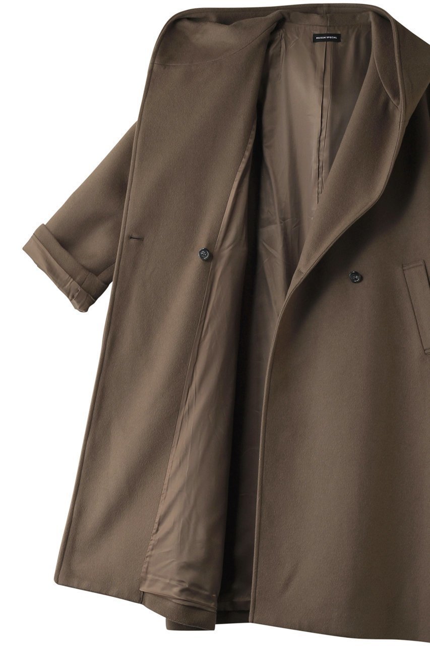 【メゾンスペシャル/MAISON SPECIAL】のCashmere Beaver Processing Hood Coat/カシミヤビーバーフードコート 人気、トレンドファッション・服の通販 founy(ファニー) ファッション Fashion レディースファッション Fashion for Women アウター Coat / Outerwear Collection コート・ロングコート・ピーコート Long Coats, Peacoats & More ショルダー Shoulder, Shoulder Strap ダブル Double, Double-Breasted ドロップ Drop Shoulder, Dropped Style ルーズ Loose, Oversized ロング Long, Long-Length other-6|ID: prp329100004809942 ipo3291000000036104132