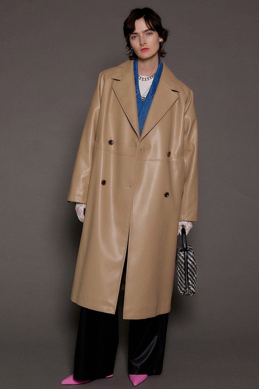 【メゾンスペシャル/MAISON SPECIAL】のフェイクレザーオーバーチェスターコート 人気、トレンドファッション・服の通販 founy(ファニー) 　ファッション　Fashion　レディースファッション　Fashion for Women　アウター　Coat / Outerwear Collection　コート・ロングコート・ピーコート　Long Coats, Peacoats & More　チェスターコート・ロング丈アウター　Chester Coats / Chesterfield Long Coats　フェイクレザー　Faux Leather, PU Leather　ロング　Long, Long-Length　エレガント 上品　Elegant　冬　Winter / This Winter　秋　Autumn　other-8|ID: prp329100004809947 ipo3291000000034909540