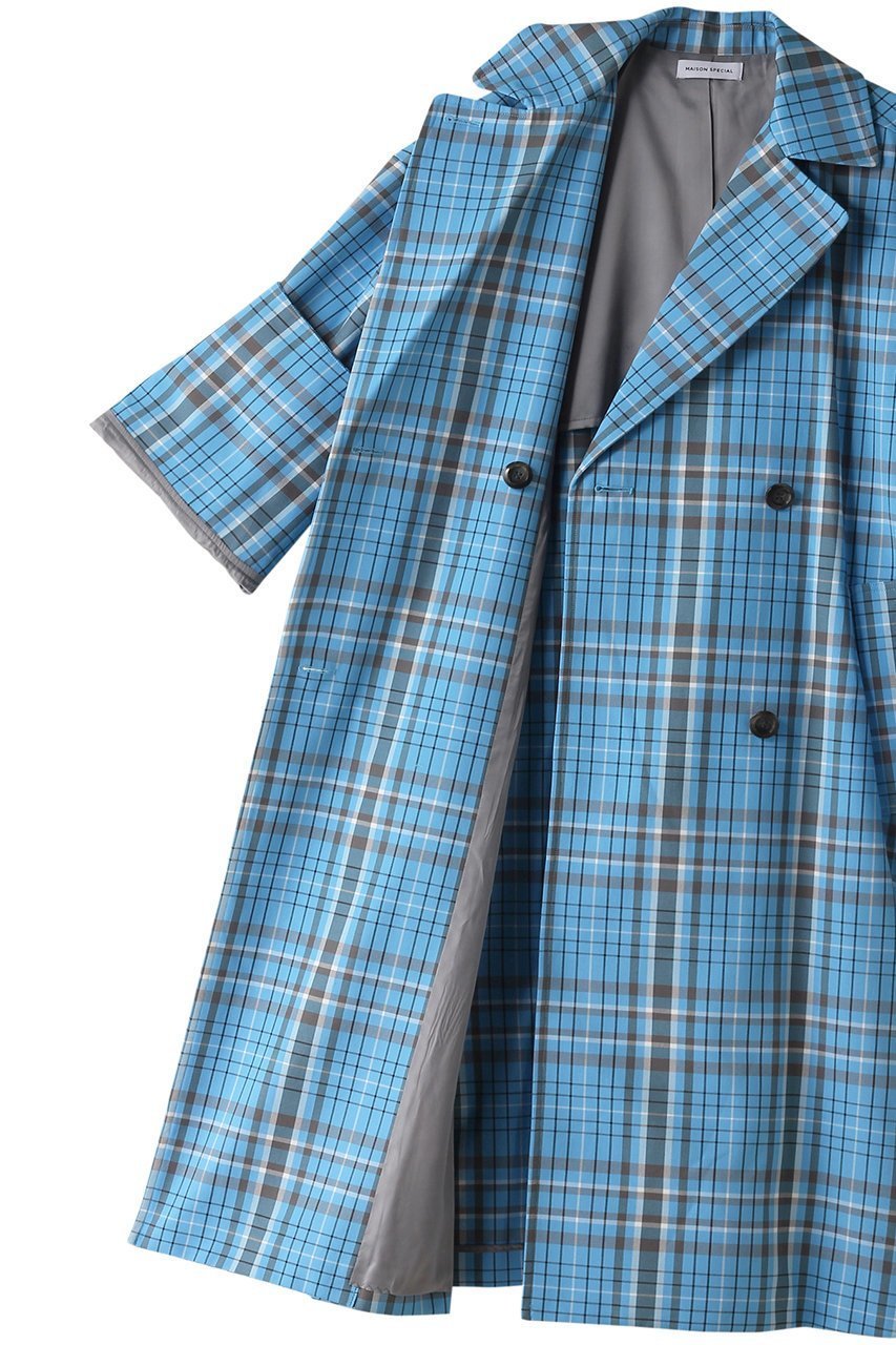 【メゾンスペシャル/MAISON SPECIAL】のCheck Overspring Coat/チェックオーバースプリングコート 人気、トレンドファッション・服の通販 founy(ファニー) 　ファッション　Fashion　レディースファッション　Fashion for Women　アウター　Coat / Outerwear Collection　コート・ロングコート・ピーコート　Long Coats, Peacoats & More　春　Spring　シアー　Sheer, See-Through　セットアップ　Set-Up, Coordinated Outfit　チェスターコート　Chester Coat, Long Coat　チェック　Check, Plaid, Tartan　定番　Standard, Basic Item　ロング　Long, Long-Length　おすすめ　Recommended / Our Picks　other-6|ID: prp329100004809948 ipo3291000000034909554